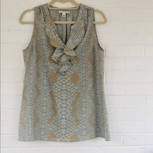 COPY - Banana Republic Silk Ruffle Sleeveless Blo…